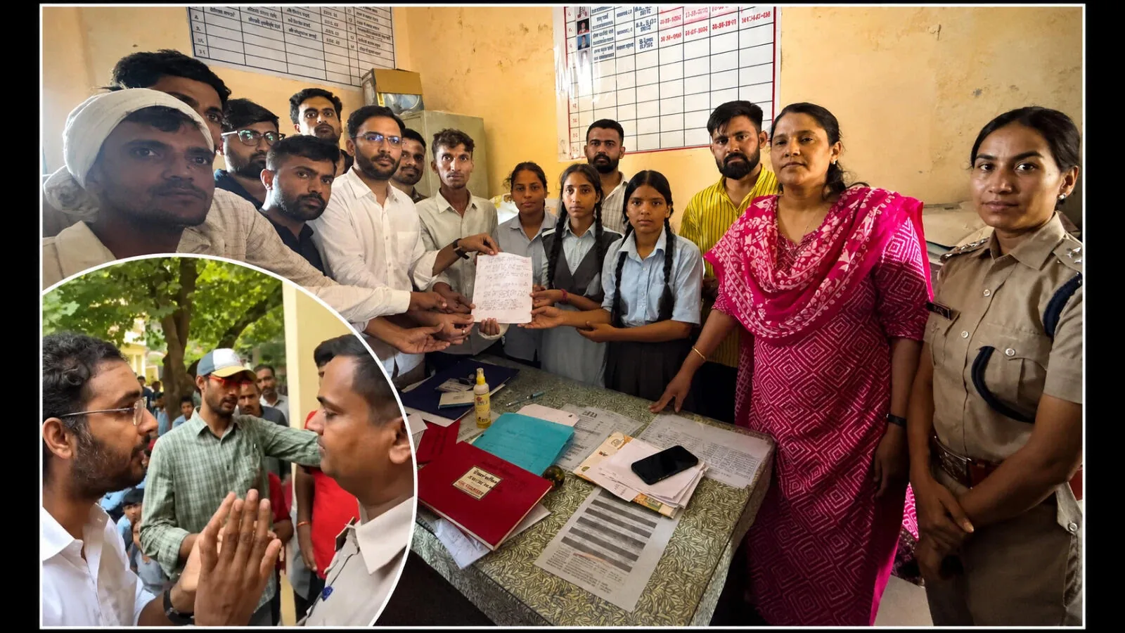 बड़ी तीखी झड़प: अलवर में स्कूली छात्रों के प्रदर्शन के दौरान सीजेपी प्रवक्ता आशुतोष रांका और राजस्थान पुलिस के बीच तीखी बहस