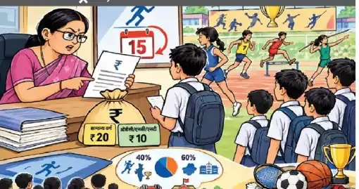 खेल शुल्क अनिवार्य: 70वीं स्कूली खेलकूद प्रतियोगिता के लिए 15 तारीख तक जमा करनी होगी फीस