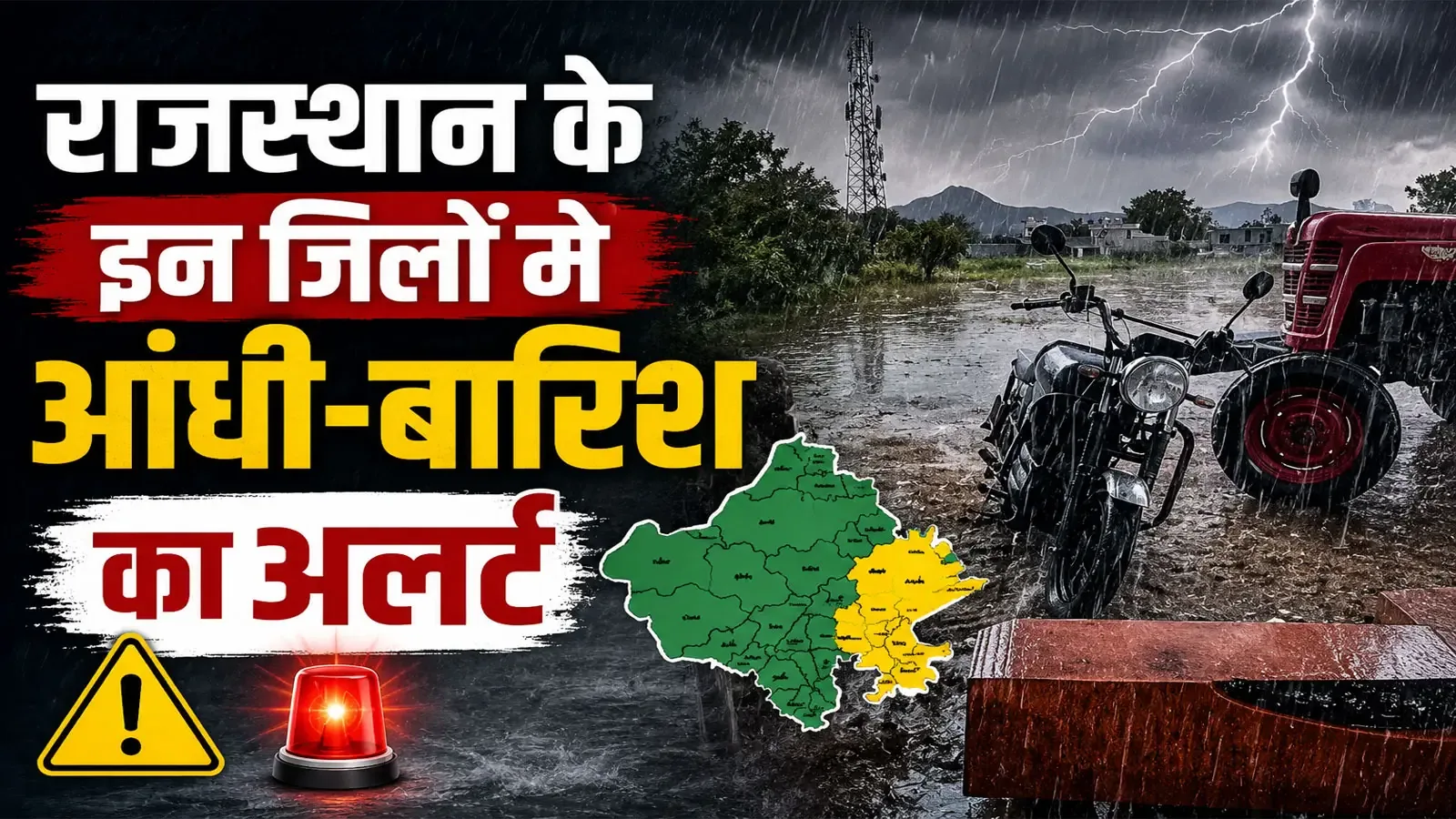 मौसम अपडेट: राजस्थान के 13 जिलों में बारिश का यलो अलर्ट और 19 सितंबर से मानसून की विदाई