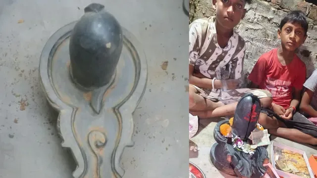 लखनऊ में बड़ी खोज: खेतों में खुदाई के दौरान मिला प्राचीन शिवलिंग