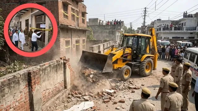 ट्रिपल मर्डर केस: लखनऊ में आरोपी का घर सील और अवैध कब्जा ध्वस्त