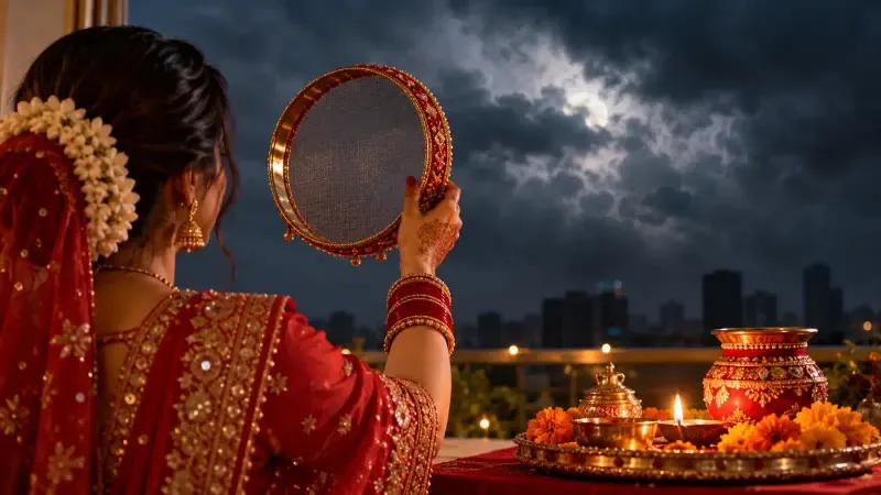 अर्नब का असर: चक्रवाती तूफान के कारण करवाचौथ पर नहीं दिखा चांद, महिलाओं को करना पड़ा लंबा इंतजार