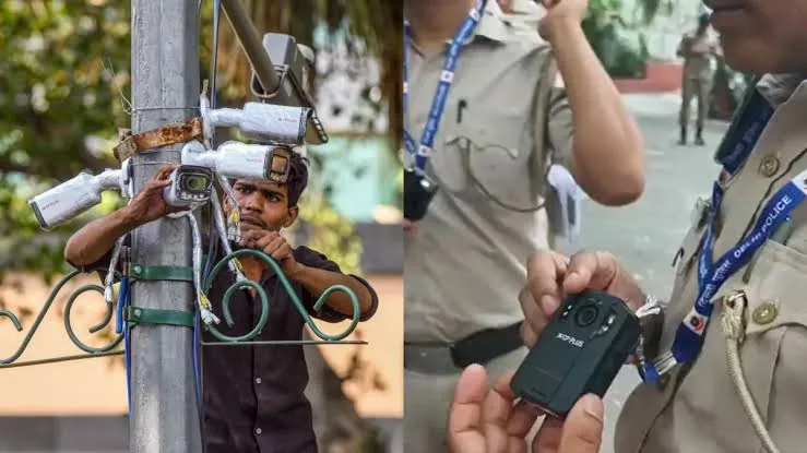 वर्दी पर अनोखा कैमरा: जंतर-मंतर प्रदर्शन के दौरान पुलिस की निगरानी तकनीक हुई चर्चा
