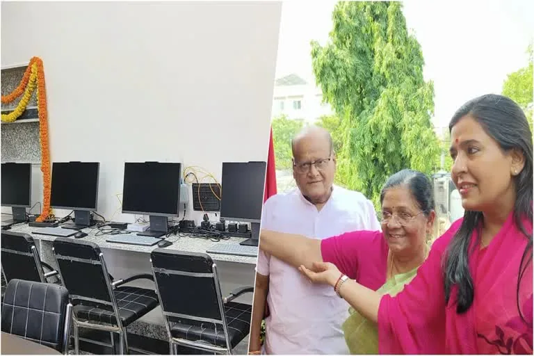डिजिटल ई-रूम: नवरात्र महासप्तमी पर छात्रों को मिला डिजिटल ई-रूम