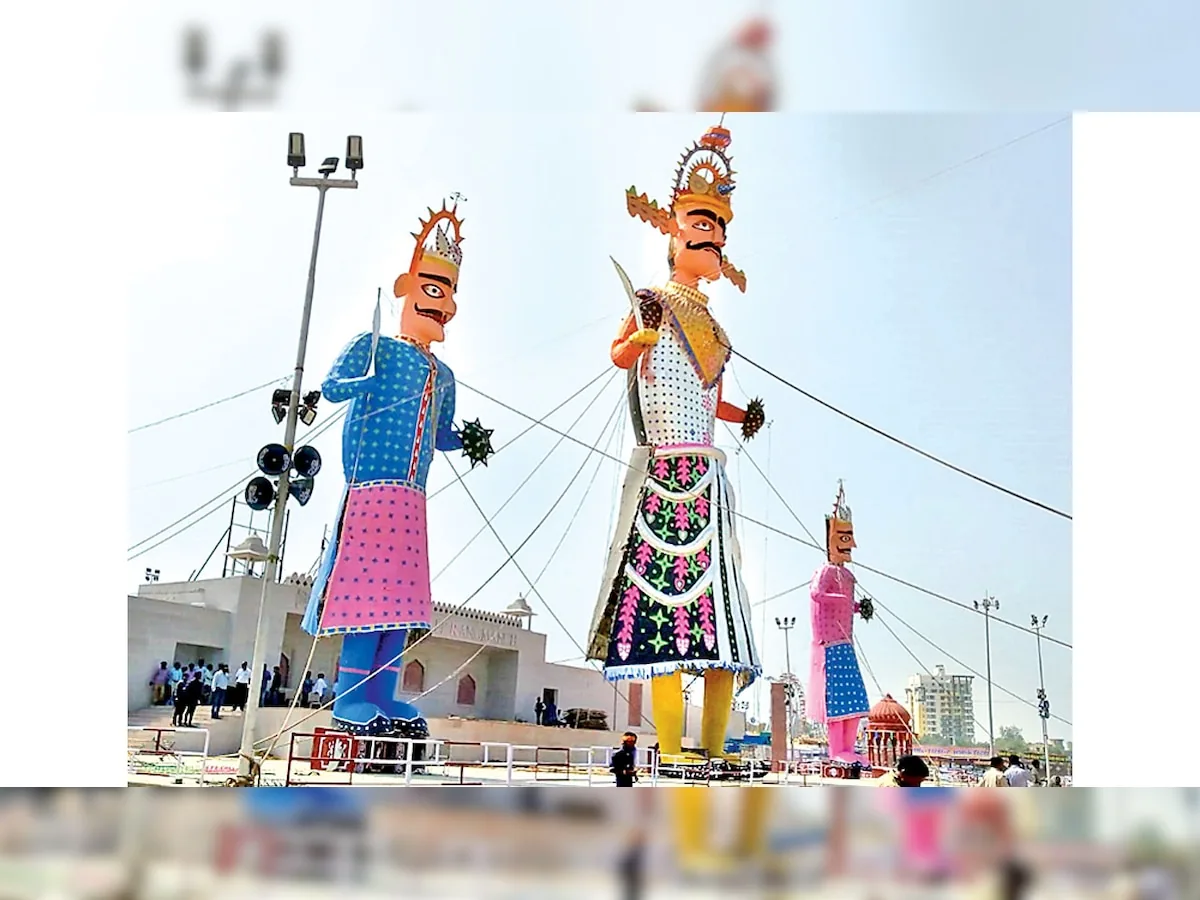दशहरा बाजार की रौनक: जयपुर की रावण मंडी में 300 से 35 हजार रुपये तक पुतले उपलब्ध